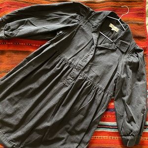 Madewell Denim Babydoll Shirtdress in Washed Black